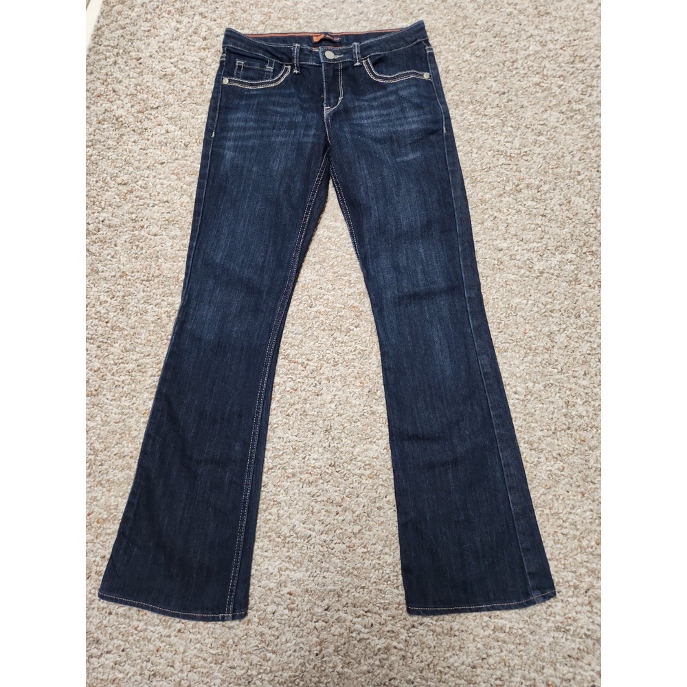 Levi's Boot Cut Girls Size 14 Reg Dark Wash 26x29 Cotton Blend Adjustable Waist